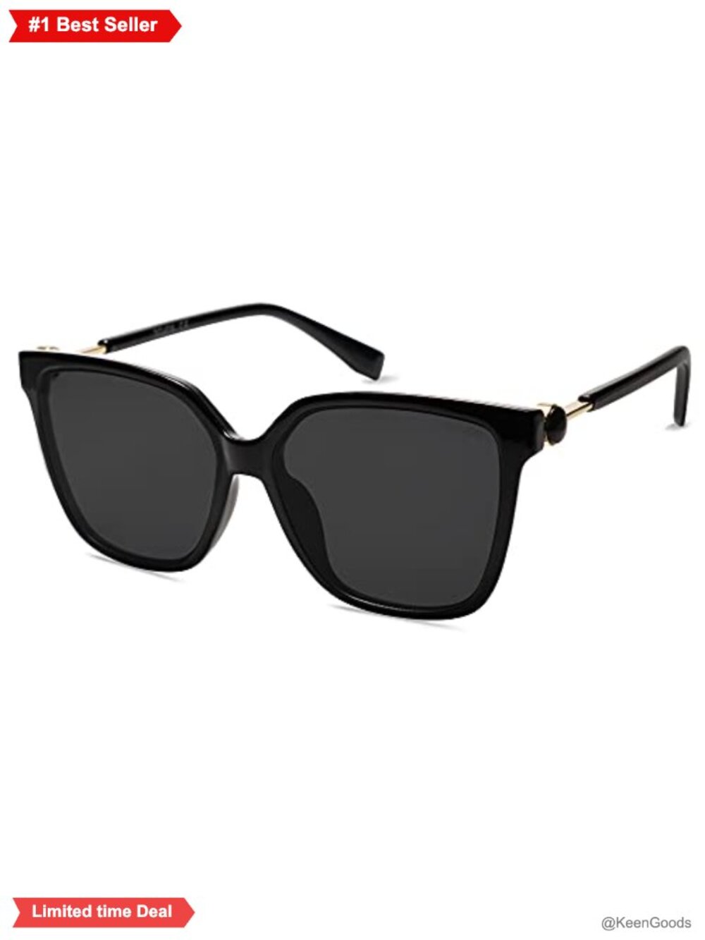 Square Sunglasses with UV400 Protection Lenses